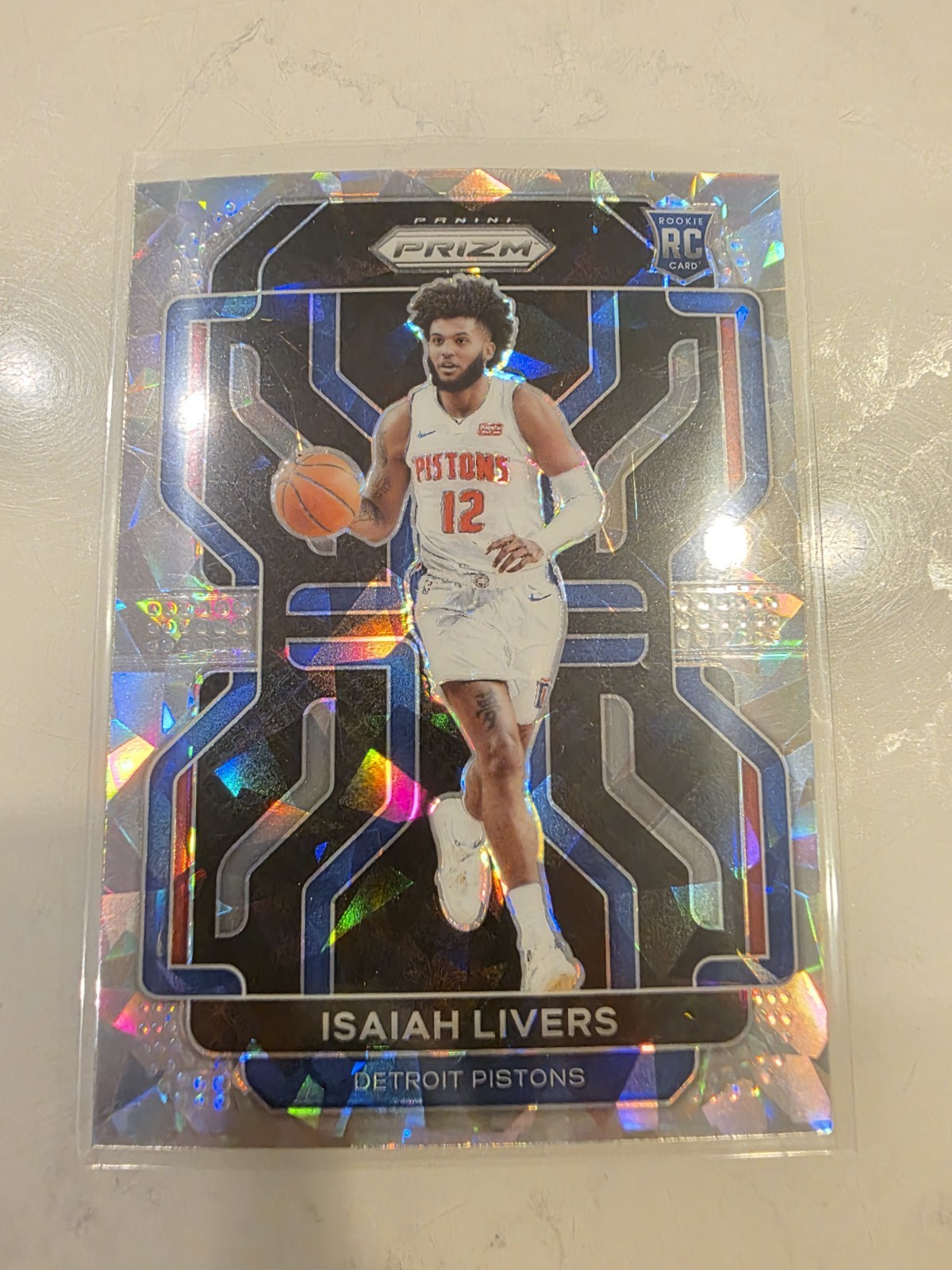 2021 Panini Prizm Isaiah Livers Cracked Ice Prizm Rookie 296 MINT