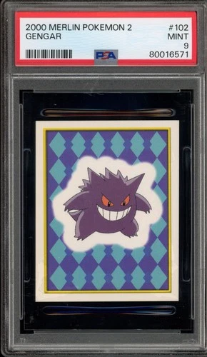 Pokemon Gengar Merlin Pokemon 2 #102 PSA 9 Mint