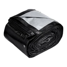 18 ft. x 20 ft. Reversible Black / SILVER Extreme-Duty Weather 12 mil Tarp