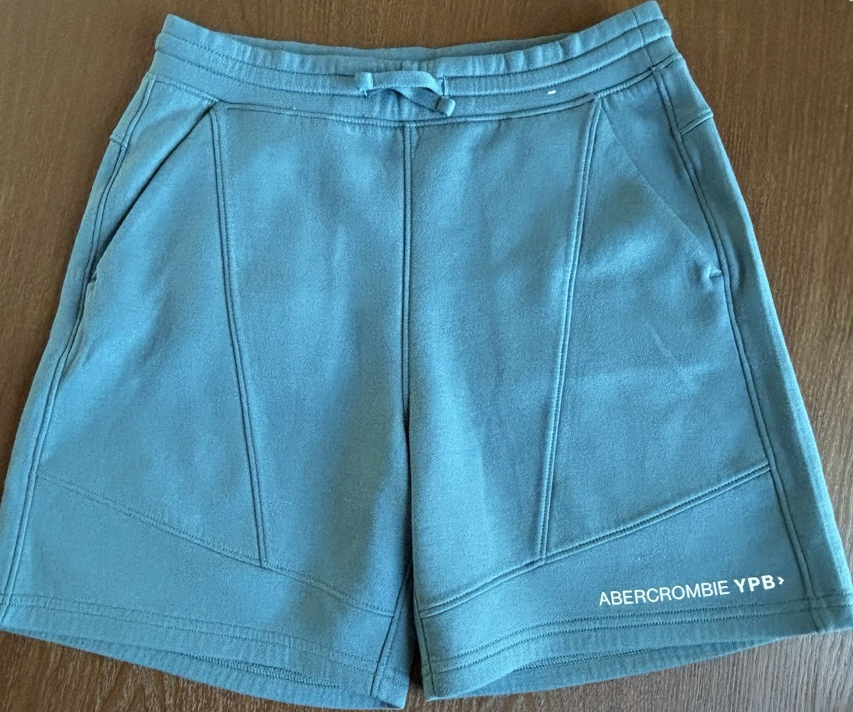 Abercrombie YPB Boys Blue Athletic Shorts 13/14 4-Way Stretch Moisture Wicking