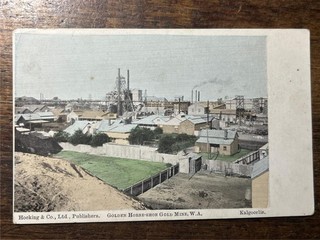C 1905 Golden Horseshoe Gold Mine Kalgoorlie West Australia postcard mining WA