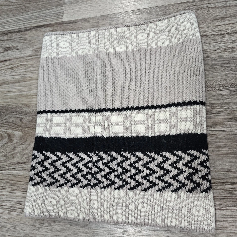 Jonathan Adler Bufanda Cuello Infinito Gris Negro Marfil Lana Foto 2 de 3