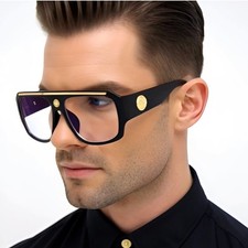 Men Eyeglasses Clear Lens Hip Hop Streetwear Classy Party Shades Square Fashion