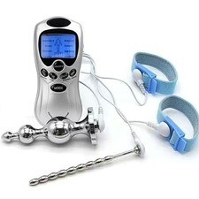 Electrickit Shock E-Stim Kit Device Therapy Plugg Urethral Sounds with PenisRing