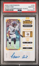Lewis Cine PSA10 2022 Panini Contenders Auto-Championship Ticket #161