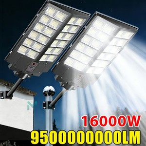 LED 95000000LM Commercial Solar Street Light Outdoor Dusk to Dawn Road Wall Lamp