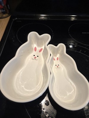 Chantal Rabbit Ceramic Baking Dishes 2pc Set - EASTER Sunday