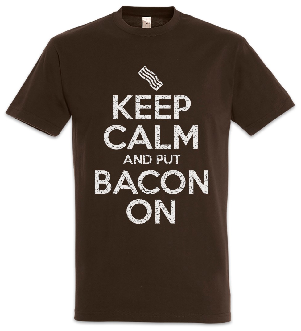 ALTRA T shirt uomo Keep Calm And Put Bacon On prosciutto uova uova uova uovo specchio parchi
