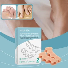2pcs Toe Separator Bunion Corrector Silicone Straightener Orthopedic Spacer