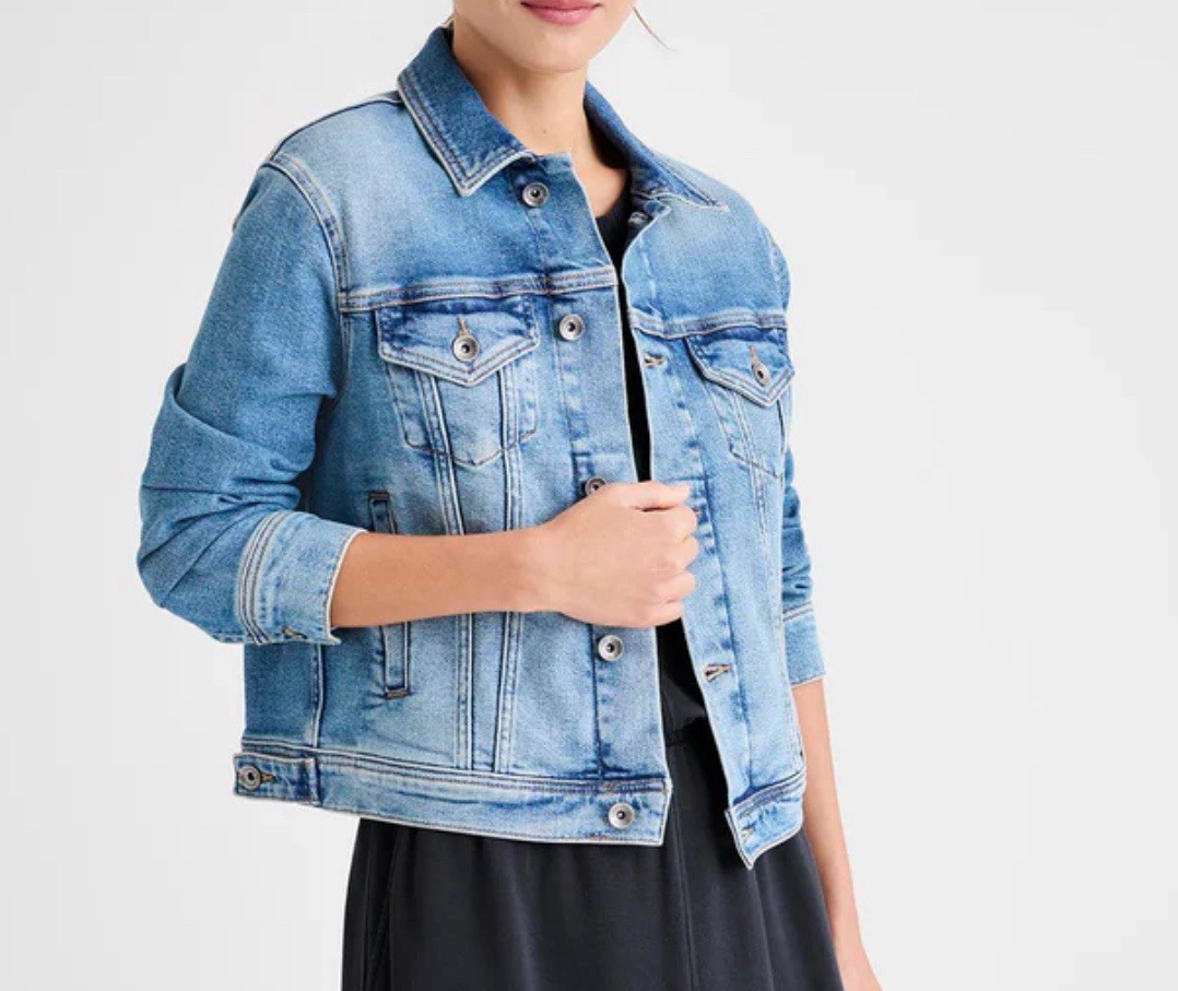 Splendid Womens Denim Button Down Jacket Blue Siz… - image 1