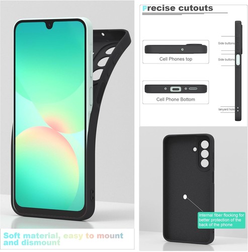 Coque Pour Samsung Galaxy A26 5G Silicone Noir + Verre Trempe Little Boutik© - Imagen 3 de 4