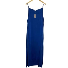 J. Jill Blue Maxi A Line Slip Dress Women’s Plus Size 3X Casual flowy Wedding 