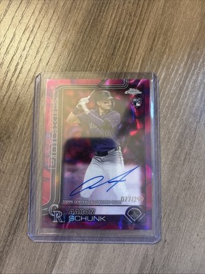 2025 Topps Chrome - Aaron Schunk Refractor /299 Rookie Autograph Rockies