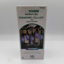 Gemmy Northern Sky Diamond Sparkle Multicolor LED String Light 10 Count - 10.5'