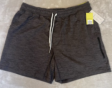 All In Motion Soft Stretch Shorts Men's Gray Large Active Summer Wear Soft Comfy