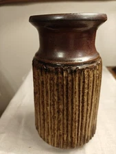 Rare 1970s 7.75"H Glen LaRowe Mark Of Potter Owner 1968-1983 Signed Pottery Vase