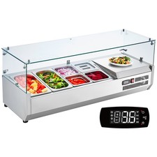 Refrigerated Condiment Prep Station, 135 W Countertop Refrigerated Condiment St