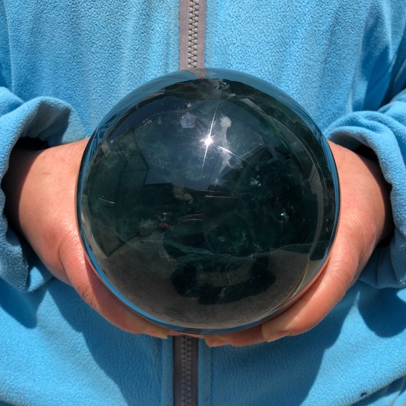 7.3LB Natural green fluorite Quartz sphere Crystal ball Mineral specimen Healing