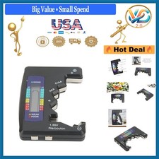 Battery Capacity Tester LCD Screen for AA AAA 9V D C N Button Batteries Black
