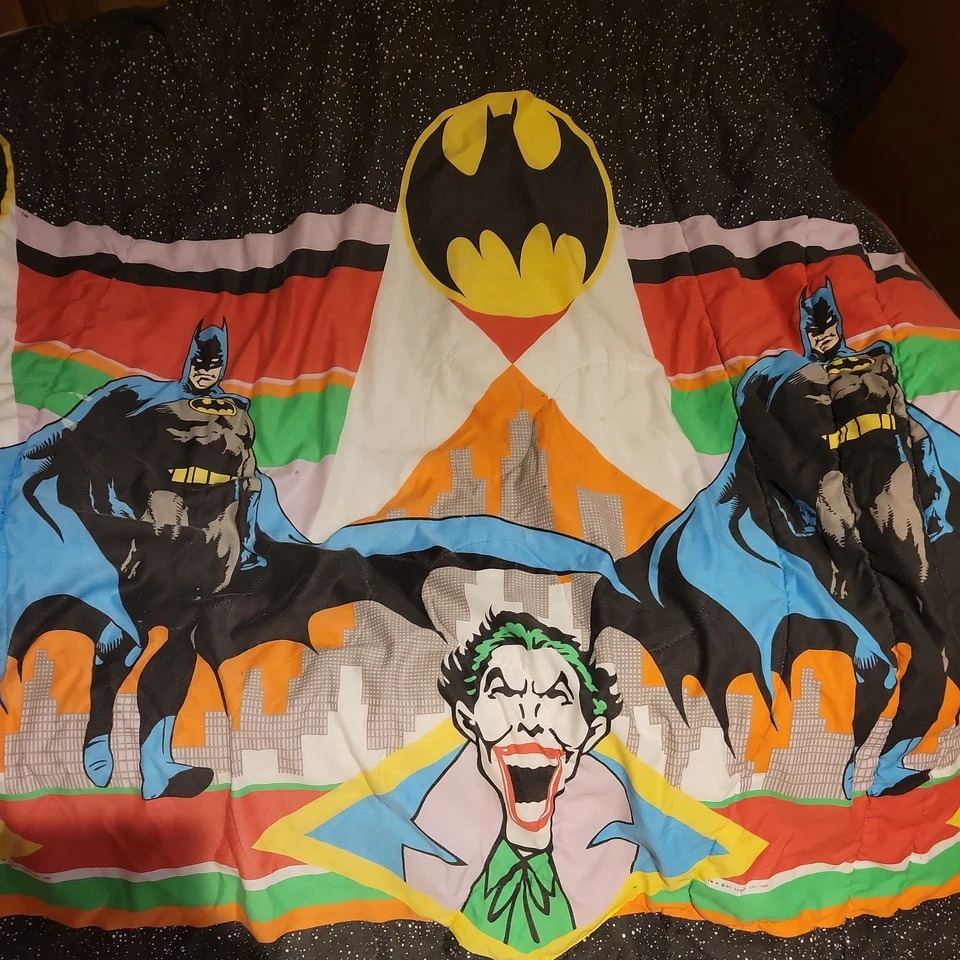 Edredón doble Batman Joker 1989 DC Comics ropa de cama retro vintage EE. UU. Foto 2 de 4