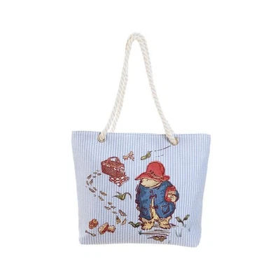 Paddington Bear Beach Bag Large Blue Striped Tote Womens Gift Signare Tapestry