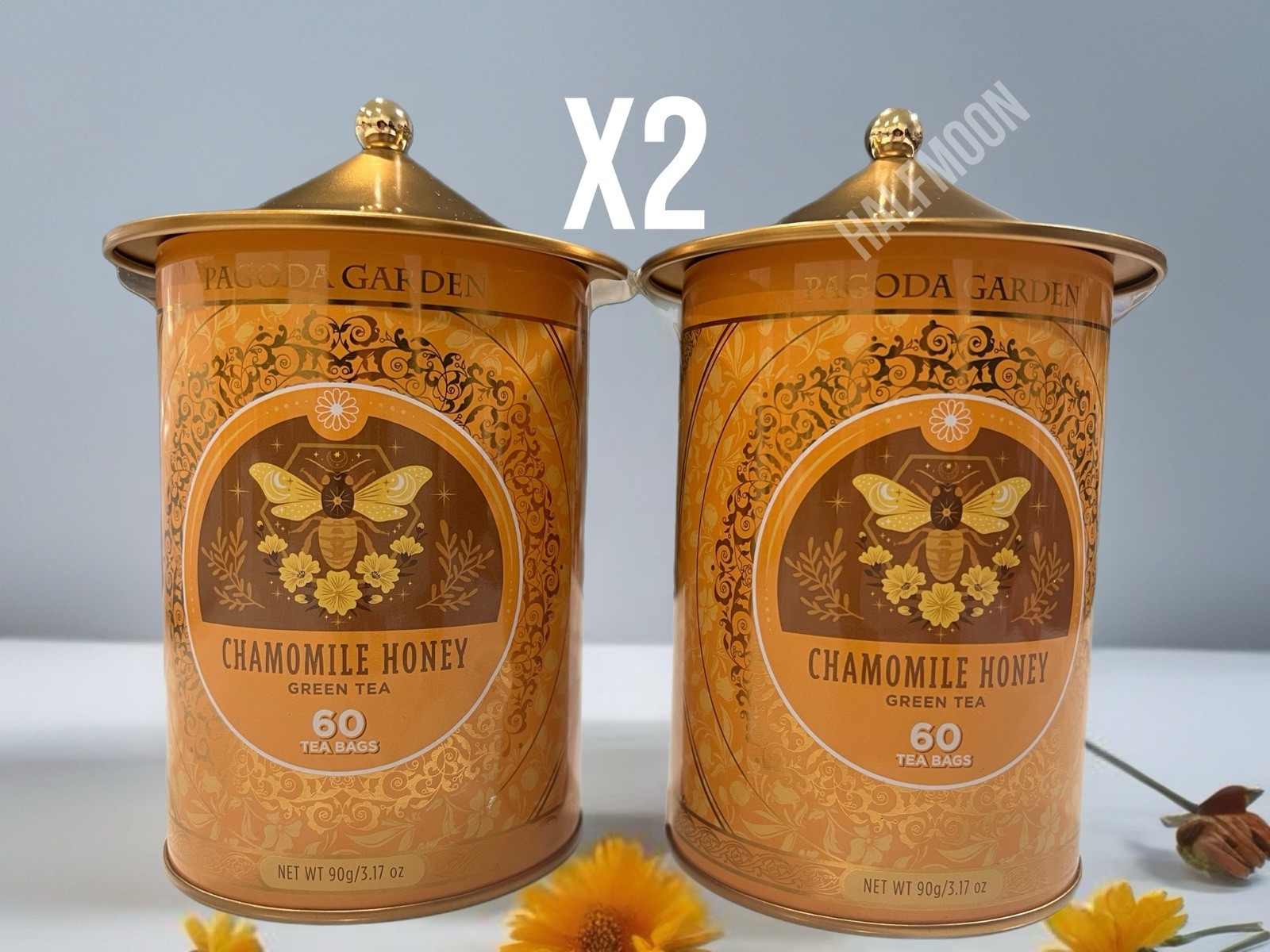 Tin Set Of 2 60 Tea Bags Each