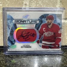 2023-24 Upper Deck Ice Henrik Zetterberg Signature Swatches #SS-HZ Mem Auto
