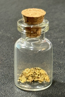 Gold Nuggets Treasure in Glass Jar! 1 Grams of Gold Nuggets Great Gift Idea!!