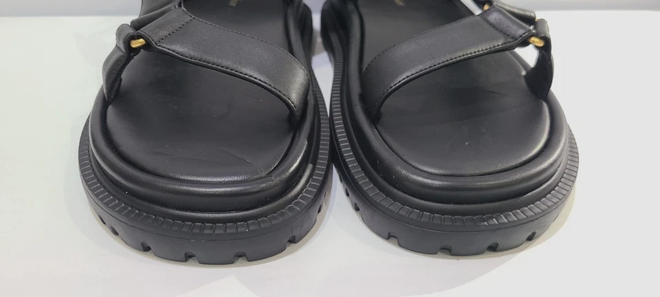 Sandalias Dior D-Wave DiorAct piel de cordero cuero negro talla EU 38 US 7.5 Foto 3 de 4