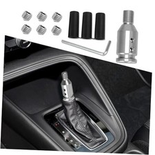 Universal Gear Shift Knob Adapter 12x1.25, Aluminum Alloy Shifter Knob Silver