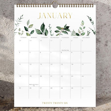 Aesthetic 2026 Wall Calendar - Runs until December 2026 - the Perfect Large Mode