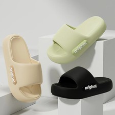 Women Fashion Platform Sandals Thick Bottom Cloud Slippers Letter Print Soft Sol