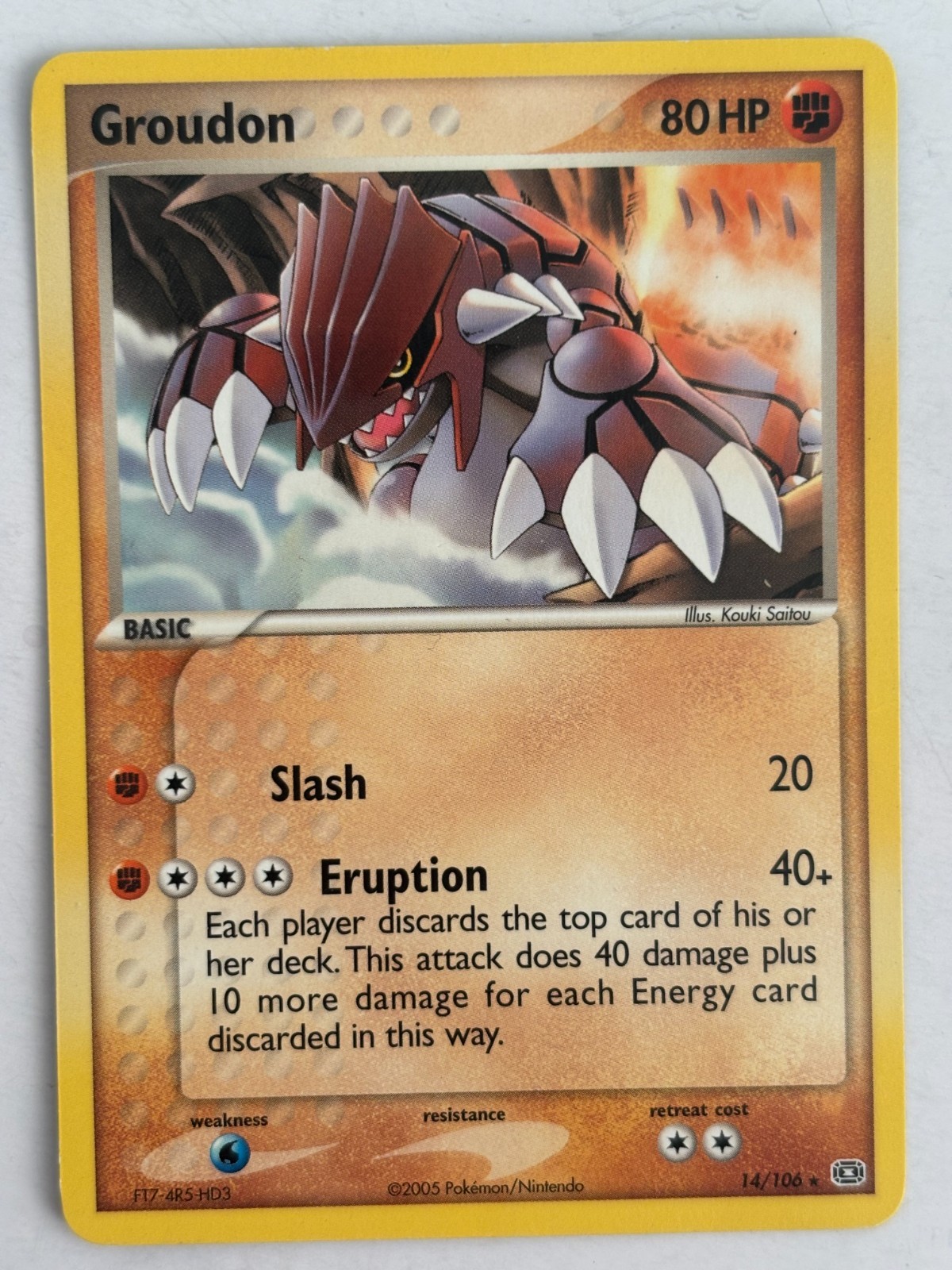 Groudon 14/106 Emerald Rare Pokemon