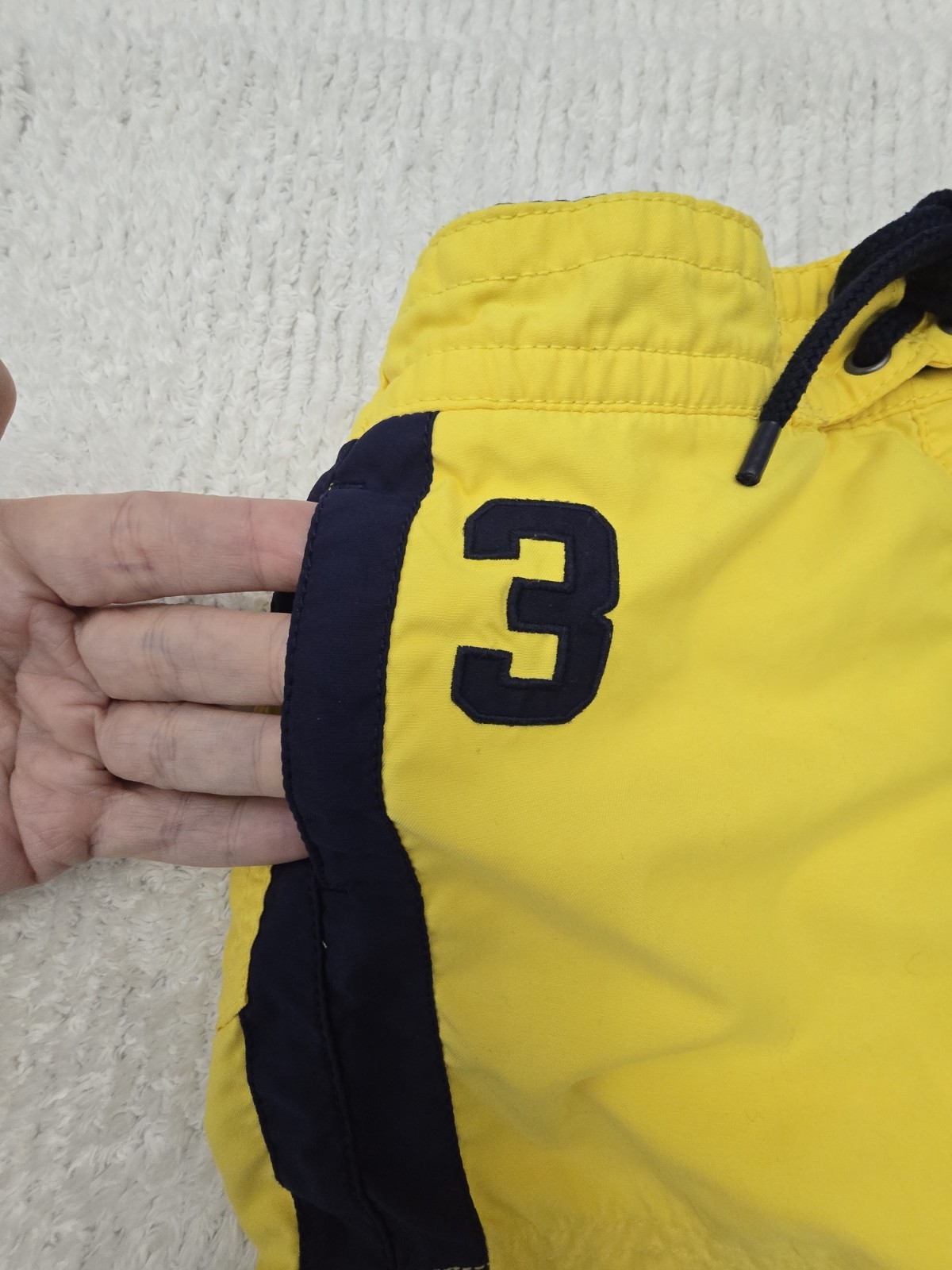 ✨️ Ralph Lauren Polo Yellow Big Pony #3 Logo Trunks Swim Shorts Toddler 18M Boys