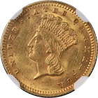1874 Indian Princess Gold — photo from another recent sale