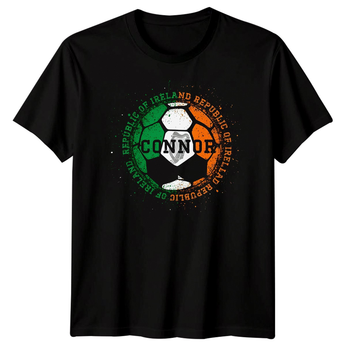 Personalisiertes T-Shirt Republik Irland Fußball Sport Fußball Männer Frauen Geschenk