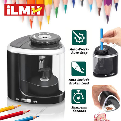Automatic Electric Pencil Sharpener Helical Blade Fast Sharpen Home Office New