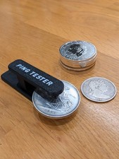 Gold & Silver Coin Ping Tester Crown / Half Crown 1oz Bullion UK .999 Pinger 