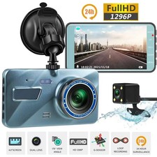 HD 1080P Car Dual Lens Dash Cam 4" DVR Recorder Front  Rear Camera Night Vision