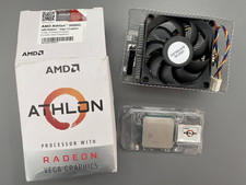 AMD Athlon 3000G AM4 CPU With Stock Heatsink Fan Case Sticker Box Bundle