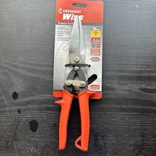 Crescent Utility Snips 10 - 1/2 in. Straight Cut, Steel Blade