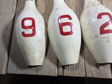 Vintage Alley Puck Shuffle Bowling Arcade Spiel Pins