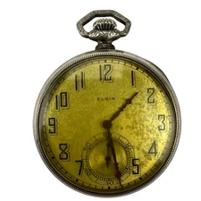 Vintage 1926 Elgin Pocket Watch - Model 3 - Grade 303 - 7 Jewel  - not working