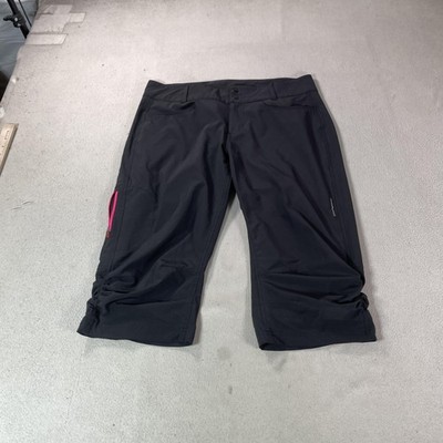Nishiki Cycling Pants Womens 12 Black Softshell Capri Bike Stretch Pockets NWS