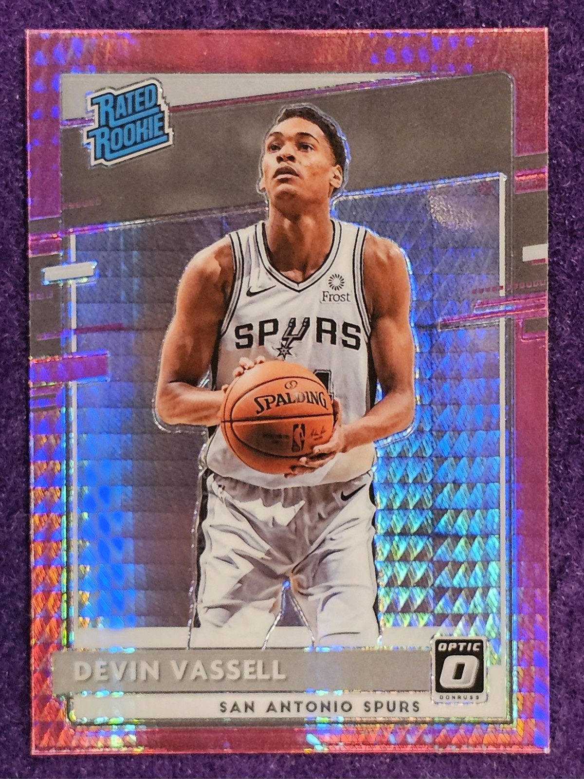 2020-21 Donruss Optic - Devin Vassell - Rated Rookie - Pink Hyper Prizm - #161
