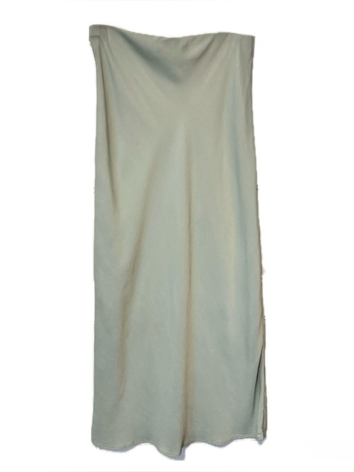 Anthropologie Sage Green Maxi Skirt Size Large 100% Viscose Flowy Slip Skirt