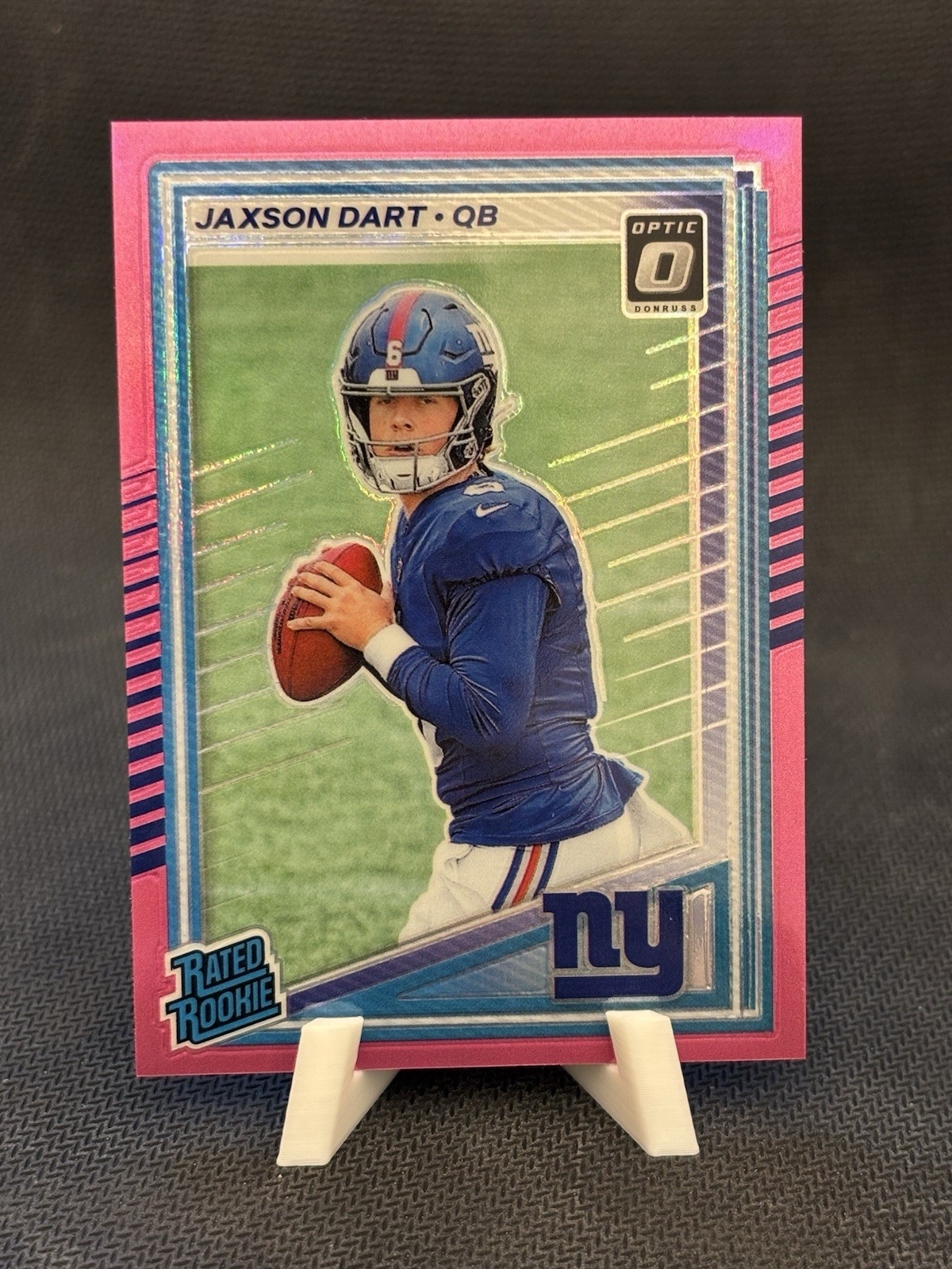 2025 Panini Donruss Rated Rookie Jaxson Dart #400 Optic Preview Pink Prizm RC