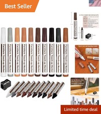 Professional-Quality Furniture Touch Up Kit: 21 Markers  Sticks for All Repairs