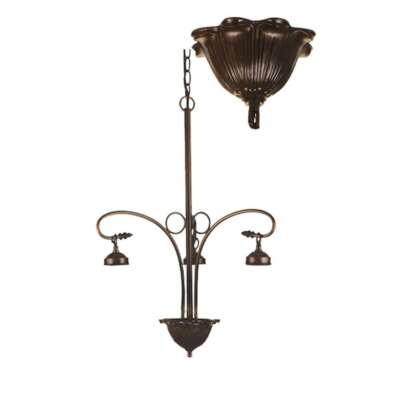 Meyda Lighting 3 Arm Hanging Victorian, Mahogany Bronze - 25888