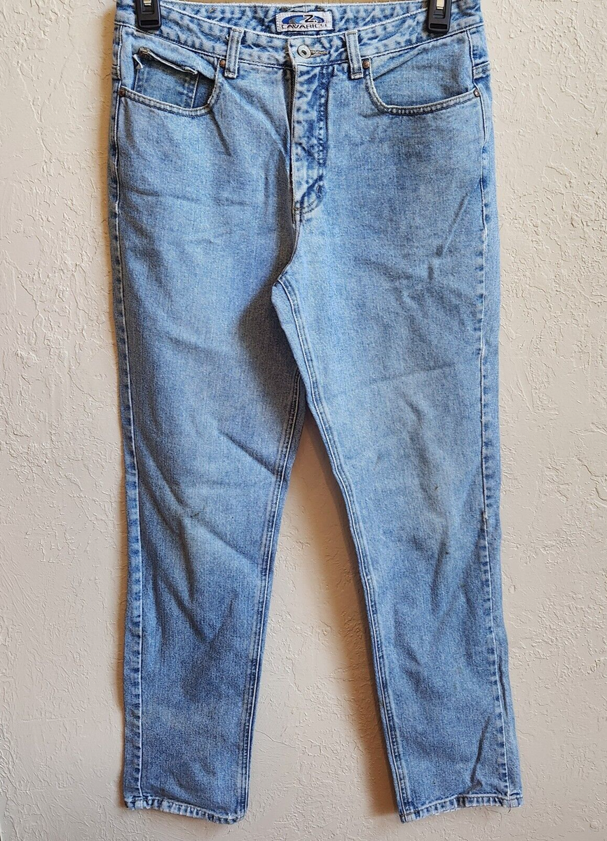 Vtg Z Cavaricci Jeans Men 31 Light Blue Denim Hiphop 90s Straight
